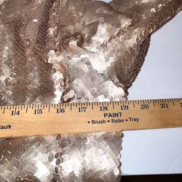 Baby Phat Sequin Jacket Women Medium Rose Gold Cropped Date Night Prom Wedding‎ - Picture 7 of 12